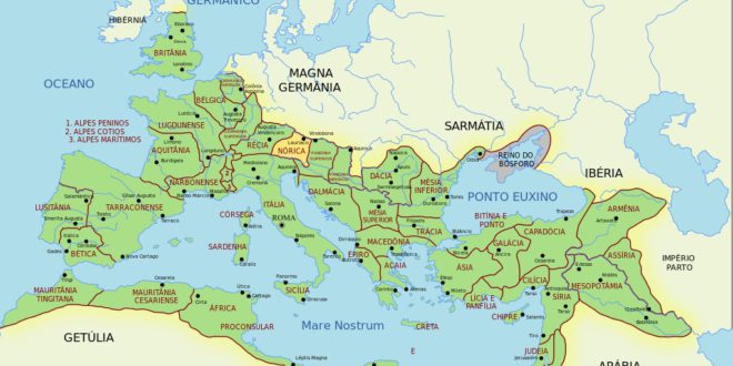 Территория римской провинции Норик на карте Римской империи